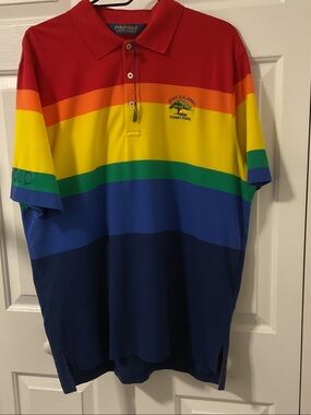 Polo Golf Rainbow Stripe Short-Sleeve Polo Golf TORREY PINES- Multicolor
